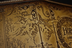 Handmade Leather Tooled Hobbit Mens Long Wallet Cool Leather Wallet Clutch Wallet for Men