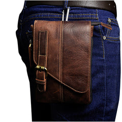 Leather Belt Pouch Mens Small Cases Waist Bag Hip Pack Belt Bag Fanny Pack Bumbag for Men