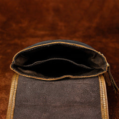 Leather Belt Pouch Mens Cases Waist Bag Hip Pack Belt Bag Fanny Pack Bumbag for Men