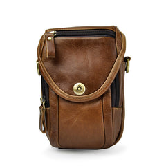 Leather Belt Pouch Mens Small Cases Waist Bag Hip Pack Belt Bag Fanny Pack Bumbag for Men