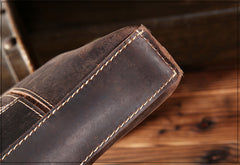 Handmade Leather Mens Cool Small Messenger Bag iPad Bag Chest Bag Bike Bag Cycling Bag for men