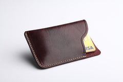 Handmade Leather Mens Cool billfold Wallet Card Holder Small Card Slim Wallets for Men