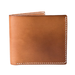 Handmade Leather Mens Cool Slim Leather Wallet Men Small Wallets Bifold for Men