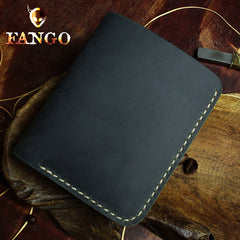 Handmade Leather Mens Cool Slim Leather Wallet Men billfold Wallets Bifold for Men