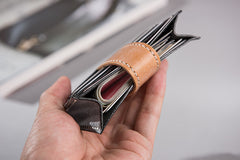 Handmade Leather Mens Cool billfold Wallet Card Holder Small Card Slim Wallets for Men