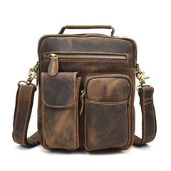 Genuine Leather Mens Cool Messenger Bag Work Bag Satchel Bag Briefcase Bag for men