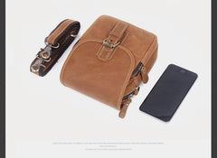 Leather Belt Pouch Mens Small Cases Waist Bag Hip Pack Belt Bag Fanny Pack Bumbag for Men