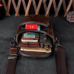 Leather Belt Pouch Mens Small Cases Waist Bag Hip Pack Belt Bag Fanny Pack Bumbag for Men