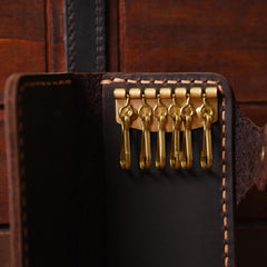Handmade Leather Mens Cool Key Wallet Key Holder Car Key Case for Men - iwalletsmen