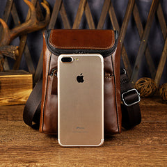Leather Belt Pouch Mens Small Cases Waist Bag Hip Pack Belt Bag Fanny Pack Bumbag for Men