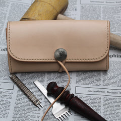 Handmade Leather Mens Clutch Long Wallet Cool Vintage Long Wallet for Men - iwalletsmen