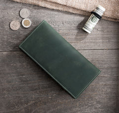 Handmade Leather Mens Clutch Wallet Cool Leather Wallet Long Phone Wallets for Men