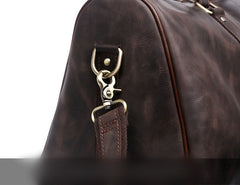 Genuine Leather Mens Cool Weekender Bag Travel Bag Duffle Bags Overnight Bag Holdall Bag for men