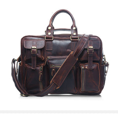 Genuine Leather Mens Cool Messenger Bag Work Bag Satchel Bag Briefcase Bag for men