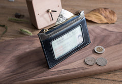 Handmade Leather Mens Cool billfold Wallet Card Holder Small Card Slim Wallets for Men