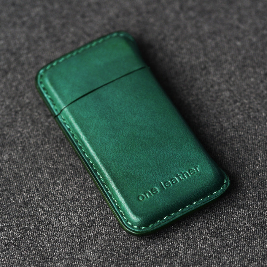Handmade Green Leather Womens 5pcs Cigarette Holder Case Cool Custom Cigarette Case for Women - iwalletsmen