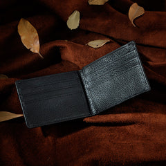 Handmade Leather Mens Cool Slim Leather Wallet Card Wallet Holders Men Small Wallets Bifold for Men