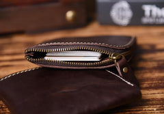 Handmade Leather Mens Cool Wallet Men Slim Wallets Front Pocket Wallet for Men