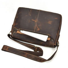 Leather Men Vintage Coffee Messenger Bag Shoulder Bag for Men - iwalletsmen