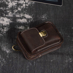 Leather Belt Pouch Mens Small Cases Waist Bag Hip Pack Belt Bag Fanny Pack Bumbag for Men