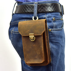 Leather Belt Pouch Mens Small Cases Waist Bag Hip Pack Belt Bag Fanny Pack Bumbag for Men