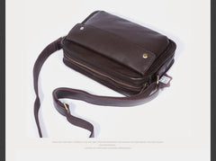 Genuine Leather Mens Cool Messenger Bag Small Bag Chest Bag Bike Bag Cycling Bag for men