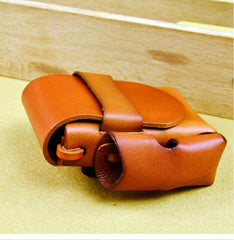 Handmade Leather Mens Cigarette Case with Belt Loop Cool Lighter Holder for Men - iwalletsmen