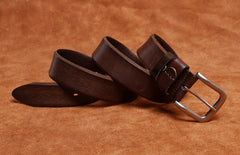 Genuine Leather Mens Leather Men Brown Black Belt for Men Cool Leather Belt