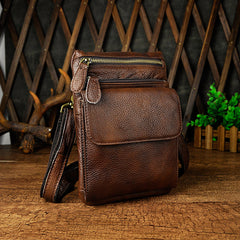 Leather Belt Pouch Mens Small Cases Waist Bag Hip Pack Belt Bag Fanny Pack Bumbag for Men