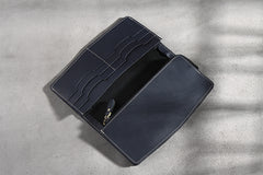 Handmade Leather Mens Clutch Wallet Cool Leather Wallet Long Phone Wallets for Men