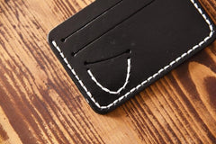 Handmade Mens Cool billfold Leather Wallet Men Small Card Slim Wallets for Men