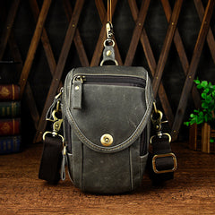 Leather Belt Pouch Mens Small Cases Waist Bag Hip Pack Belt Bag Fanny Pack Bumbag for Men