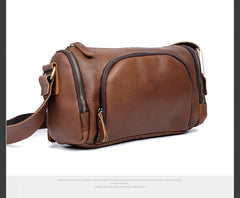 Genuine Leather Mens Messenger Bag Cool Weekender Bag Travel Bag Duffle Bags Overnight Bag Holdall Bag for men