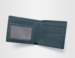 Genuine Leather Mens Cool Slim Leather Wallet Men Small Wallets Bifold for Men