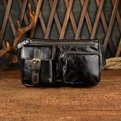 Leather Fanny Pack Mens Waist Bag Hip Pack Belt Bag Bumbag for Men