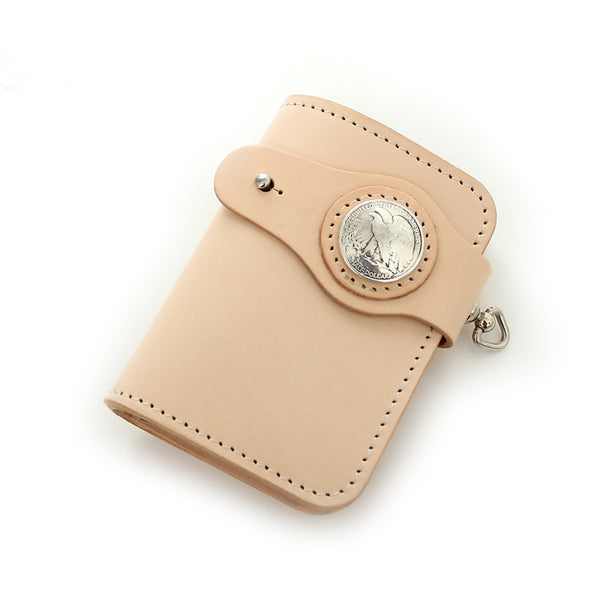 Handmade Leather Small Biker Chain Wallets Mens Cool billfold Chain Wallet - iwalletsmen