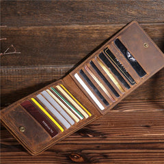 mens card wallets​ Leather Long Wallet Cool Mens Credit Card Wallet Leather Card Holder Wallet