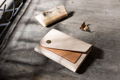 Handmade Leather Mens Cool billfold Wallet Card Holder Small Card Slim Wallets for Men