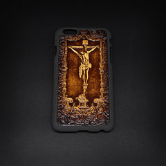 Handmade Leather Tooled iPhone6 7 plus 6s 7s plus Transformers Predator Jesus Xiuhpohualli Calendar iPhone Case