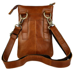 Leather Belt Pouch Mens Small Cases Waist Bag Hip Pack Belt Bag Fanny Pack Bumbag for Men