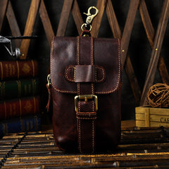 Leather Belt Pouch Mens Small Cases Waist Bag Hip Pack Belt Bag Fanny Pack Bumbag for Men