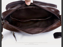 Genuine Leather Mens Cool Messenger Bag Chest Bag Bike Bag Cycling Bag for men