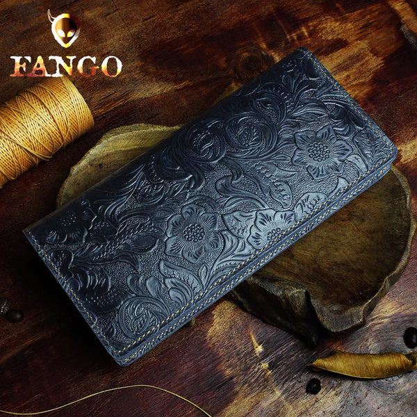 leather mens wallets​ Floral Wallet Mens Long Wallets Cool Wallet for Men Bifold Leather Wallet Mens Most Unique Mens Wallets