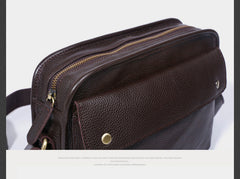 Genuine Leather Mens Cool Messenger Bag Small Bag Chest Bag Bike Bag Cycling Bag for men