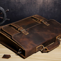 Genuine Leather Mens Cool Messenger Bag Briefcase Chest Bag Bike Bag Cycling Bag for men