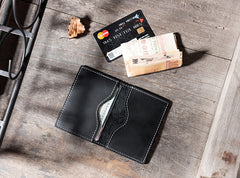 Handmade Leather Mens Cool billfold Wallet Card Holder Small Card Slim Wallets for Men