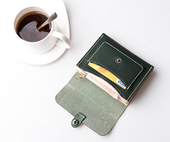 Handmade Leather Mens Cool billfold Wallet Card Holder Small Card Wallets for Men Women