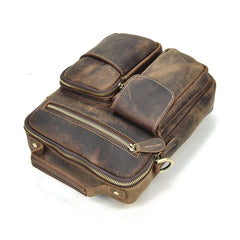 Genuine Leather Mens Cool Messenger Bag Work Bag Satchel Bag Briefcase Bag for men