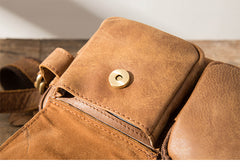 Leather Mens FANNY PACK MENS WAIST BAG HIP PACK BELT BAG FOR MEN - iwalletsmen