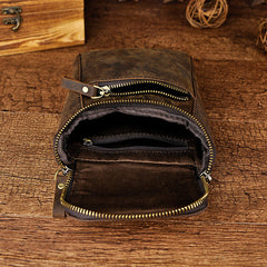 Leather Belt Pouch Mens Small Cases Waist Bag Hip Pack Belt Bag Fanny Pack Bumbag for Men